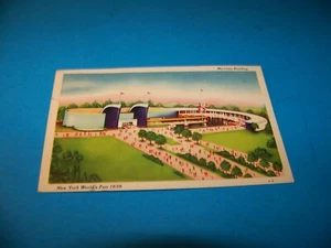 New York Weltausstellung Maritimes Gebäude Vintage Postkarte 1939 - Bild 1 von 2