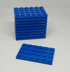 LEGO : 10x Plaque 4 x 6 - Réf 3032 bleu - Set 31011 10177 163 497 928 70616 367 - Imagen 1 de 1