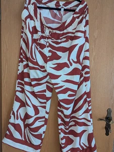 Hm SchlupfHose Weites Bein Beige Koralle Gr L Neu - Bild 1 von 7