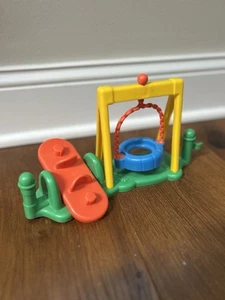 Fisher Price Mattel 2005 Little People Replacement Tire Swing See Saw Playground - Picture 1 of 6