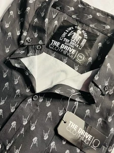 WWT Drive Clothing Herren Essential Rocker Handknopf Hemd schwarz 4XL Halloween - Bild 1 von 7