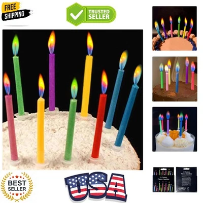 Colorflame Multicolor Cumpleaños Pastel Velas Feliz Cumpleaños Velas Coloridas C... Foto 1 de 4
