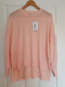 TED BAKER Sweater, Pink, Size 4 (approx UK18), Long Sleeve, RRP £95, BNWT, NEW - Picture 1 of 16