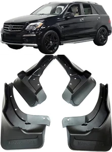 Genuine Splash Guards Mud Flaps FOR 2012-2015 Mercedes Benz ML63 ML AMG W Peda - Picture 1 of 7
