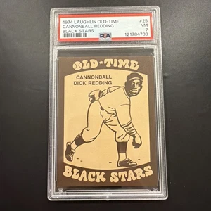 1974 Laughlin Old Time Black Stars Cannonball Redding #25 PSA 7 NM SET BREAK - Picture 1 of 2