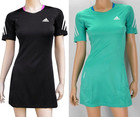 Adidas Damen Sport Kleid Running Fitness Long Shirt Jersey Dress Top türkis grün