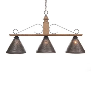 Wooden Wellington Large Island Light in Pearwood - Picture 1 of 3