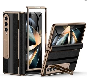 Funda de teléfono KarenDon para Samsung Galaxy Z plegable 4, diseño Karen Burton, negra - Imagen 1 de 7