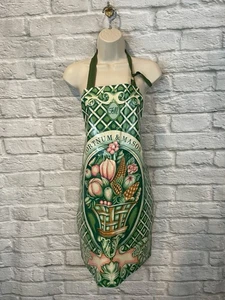 Delantal unisex recubierto de plástico con estampado de celosía verde Fortnum & Mason - Imagen 1 de 9