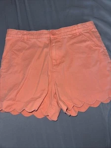 Girls Size 16 Scalloped Coral Shorts By Crown And Ivy - Picture 1 of 8
