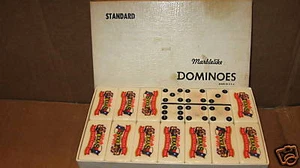Vintage Dominoes Bakelite Marblelite Pic Texas celebrate - Picture 1 of 1