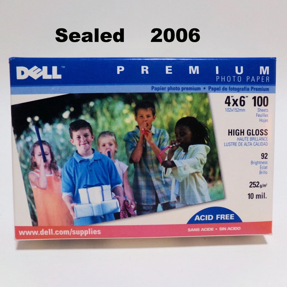 Dell Premium Photo Paper 4"x6" 100 Sheets High Gloss 92 Brightness New Sealed - Image 1 of 4