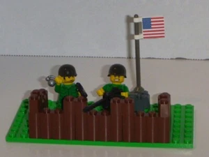 Army Themed WW2 Era 2 Minifig Army Machine Gun Nest Custom Made - Picture 1 of 4