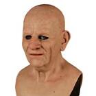Latex Old Man Halloween Props Cosplay Party Realistic Full Face Mask Headgear