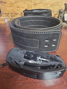 Lever Weight Lifting Leather Belt - Powerlifting Gym Belts for Men & Women  - Picture 1 of 6