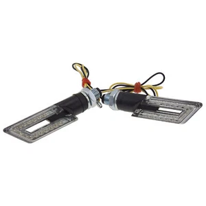 Tron Clear Black Universal Light Motorcycle Stem LED Stalk Turn Signal Marker - Picture 1 of 5