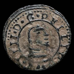 Felipe IV, 4 Maravedis de Burgos 1664 - 16 mm / 1.38 gr. - Imagen 1 de 3