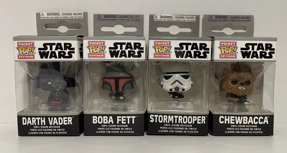 Star Wars Funko Pocket Pop Vinyl Keychain (set of 4) Foto 1 de 1
