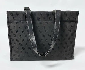 DOONEY & BOURKE Tasche BEUTELTASCHE Handtasche SCHWARZ Leder und Canvas - Bild 1 von 5