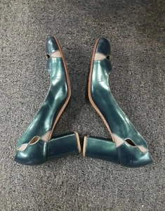 Sarah Chofakian Heel / Size Bra 37/US 7.5 Womens / Green / Leather - Picture 1 of 6