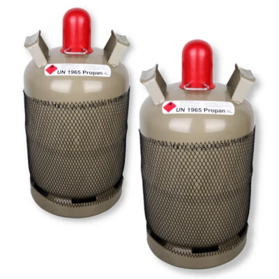 2x 11 kg Propangasflasche Gasflasche Stahlflasche Grau Eigentumsflasche - Bild 1 von 4