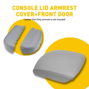 Gray Center Console Lid & Door Armrest Cover For 2009-2015 Honda Pilot Le D - Picture 1 of 24