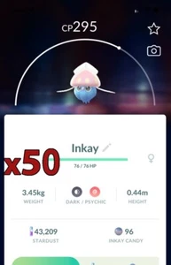 Pokemon TRADE - 50x Inkay Trades!! Gute Chance auf Glück und gute IVs!! - Bild 1 von 1