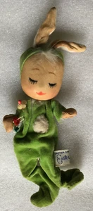 Vintage Easter Unlimited Inc Pets Mini Piccolo Coniglietto Ragazza Elfo Pixie Peluche Giappone - Foto 1 di 14