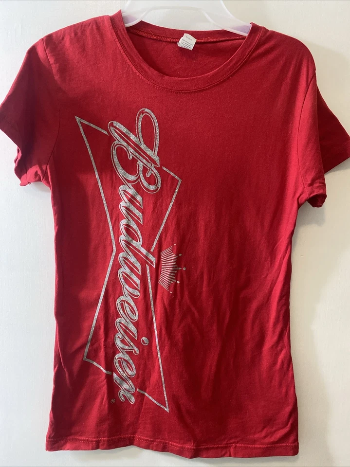 Camisa Budweiser para mujer grande con logotipo brillante Foto 1 de 1
