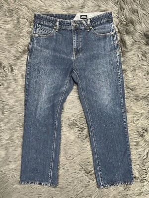 Volcom Kinkade Jeans Mens 32x20 Blue Regular Straight Leg Denim - Image 1 of 4