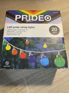 Take Pride Target 20 LED 15.8 FT Globe String Lights Indoor/outdoor Rainbow (T) - Picture 1 of 2