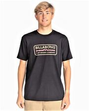 Billabong Camiseta de algodón SS para hombre ~ Marca registrada negra