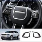 For Range Rover Evoque 2012-2019 Dark Wood Grain Steering Wheel Sheet Cover Trim