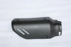 Ducati DesertX Desert X 100% Carbon Plain Matte Exhaust Protection - Picture 1 of 2