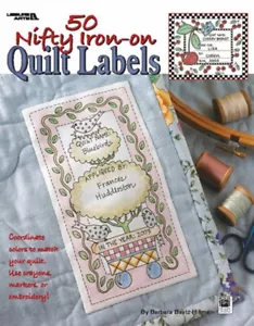 Quilting Pattern Book 50 NIFTY Iron On QUILT LABELS - Picture 1 of 2