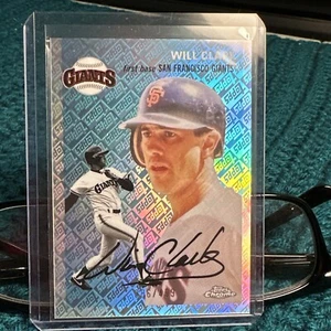 2023 Topps Chrome Platinum Anniversary WILL CLARK Logo Refractor 386/499 #485 - Picture 1 of 2