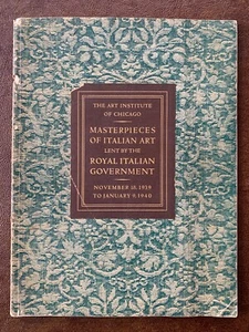 1939 Art Institute of Chicago Masterpieces of Italian Art Exhibit Guide Program - Picture 1 of 14