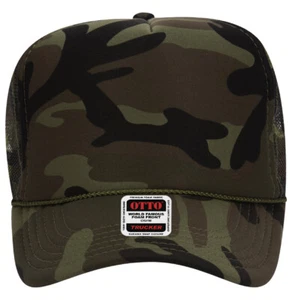 Otto Cap 39-165 5-Panel High Crown Mesh Back Trucker Hat - Picture 1 of 12