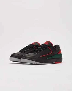 NUEVO Nike Air Jordan 2 Retro Bajo Navidad Negro Rojo Talla 5Y FJ6869 006 - Imagen 1 de 10