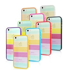 iPhone 5 5S SE Rainbow TPU Silikon Silm Schutzhülle Case Cover Bumper+ Glasfolie