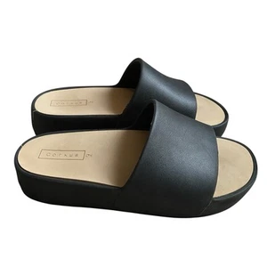 Corkys Platform Slides Sandals 9 Black Cushioned Summer Casual Comfort Beach - Picture 1 of 7