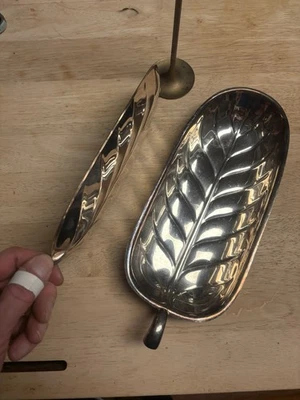 International Silver Company  #8193 Banana Leaf Serving Dish Platter Tray 11” - Image 1 of 4