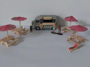 3 Zoll 1/64. Diorama Citroen Hy Food Truck " La Paillotte " Base Norev 1/60 - Bild 1 von 12