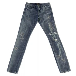 Pantalones de mezclilla Lucky Brand Stella azul estrella desgastados para mujer talla 24 cintura 26 pulgadas - Imagen 1 de 11