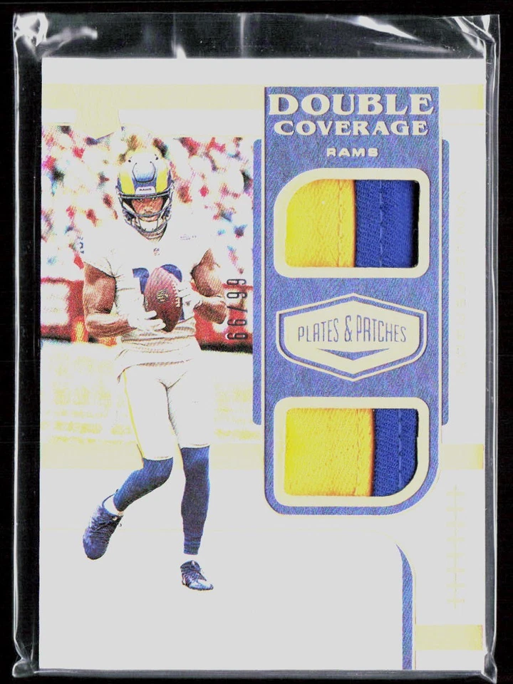 2020 Panini Plates & Patches #DC-VJ Van Jefferson Double Coverage #/99 - Image 1 of 2