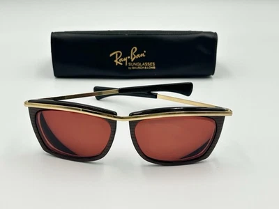 Gafas de sol para violonchelo rectangulares vintage B&L Bausch Lomb Rayban Olympian II con estuche Foto 1 de 4