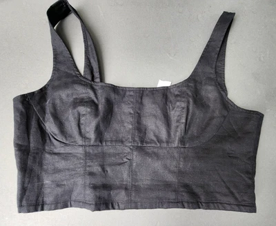 Corsé corto Banana Republic para mujer negro sin mangas nuevo con etiquetas talla 18 Bustier Foto 1 de 4