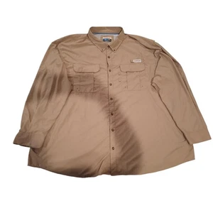 Magellan Outdoors Shirt Mens 4XL Relaxed Tan Fishing Long Sleeve Vented Pockets - Picture 1 of 6