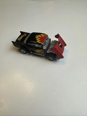Matchbox: Superfast 57' CHEVY No.4 Red & Black with Flames, Hood Opens Macau 698 - Image 1 of 4