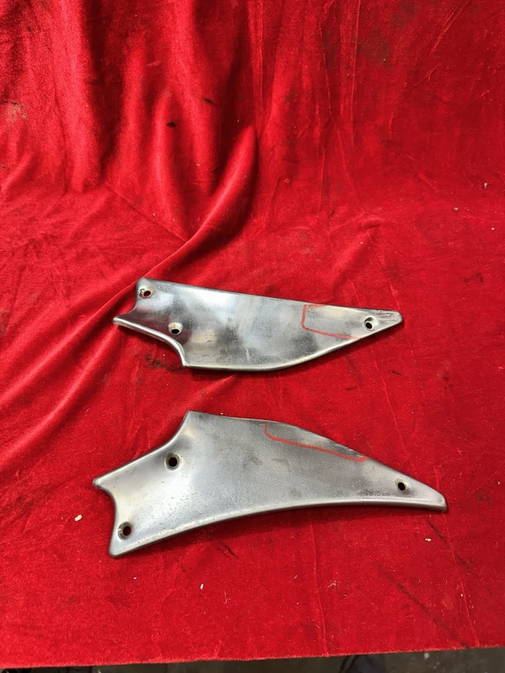 1949 1950 1951 1952 Chevrolet Car Original Pair Lower Quarter Rock Gravel Guards - Image 1 of 4